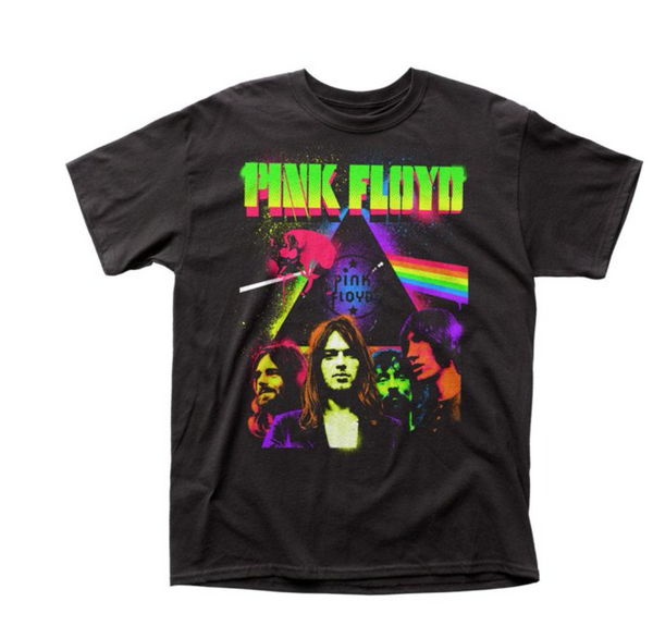 Pink Floyd Neon Splatter Fitted Jersey T-Shirt