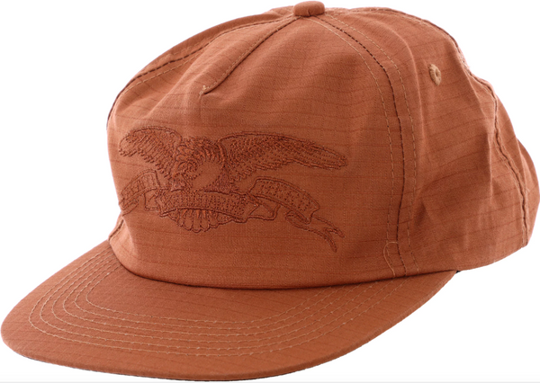 Anti-Hero - Basic Eagle Snapback Hat - Brown / Brown Ripstop