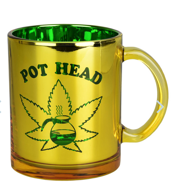 Pothead Metallic Glass Coffee Mug | 16oz