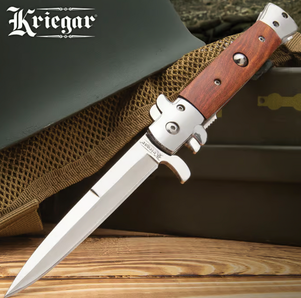 Kriegar German Peach Wood Stiletto Knife
