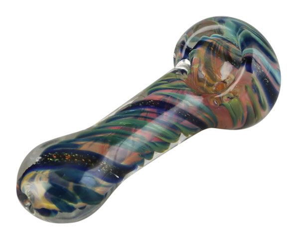 Spiral Fumed Dicro Glass Hand Pipe - 3.75"