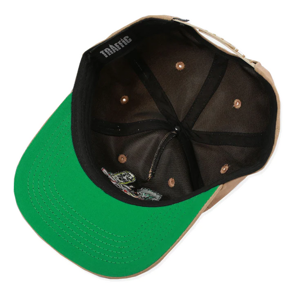 Traffic Skateboards - All Natural Flavor Snapback Hat - Khaki