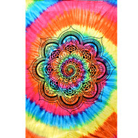 ThreadHeads Tie-Dye Decorative Lotus Tapestry | 55" x 83"