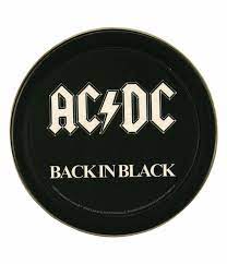 AC/DC Back In Black Round Stash Tin