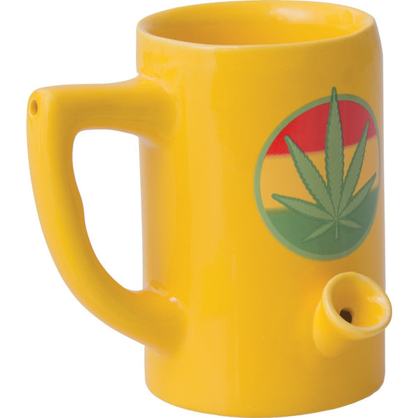 Mug Pipe Hemp Leaf