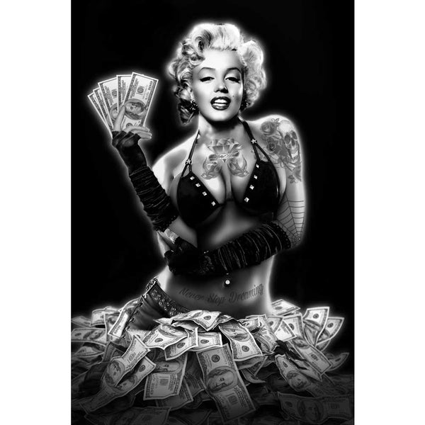 Marilyn Monroe Money Tatted Poster