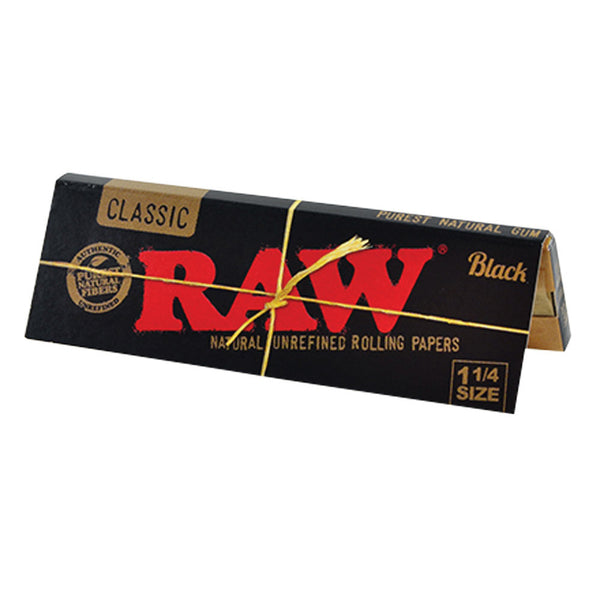 Raw Natural Unrefined Rolling Paper - Black Papers