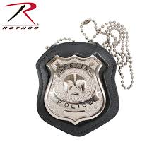 Rothco NYPD Style Leather Badge Holder w/ Clip