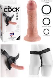 The King Cock Strap-On Harness - Flesh 7 "