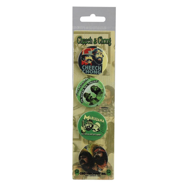 4pc 1.5" Cheech & Chong Assorted Button Set