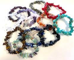 Rough Chip Assorted Real Stone Stretch Bracelets