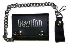 Psycho Letters Trifold Leather Wallet