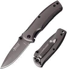 Elite Tactical Spring Assisted Knife Dark Gray