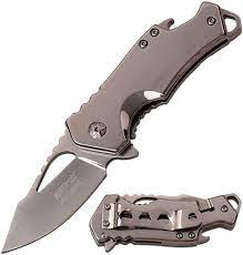 Spring Assisted Folding Knife – Mirror Polished Fine Edge Stainless Steel Blade