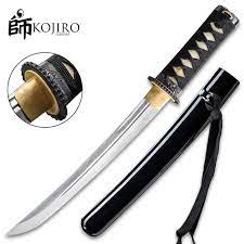 Kojiro Black Tanto Sword With Scabbard