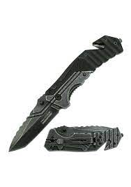 Evolution Spring Assisted Tactical Knife Stonewash Tanto Blade G10 Handle