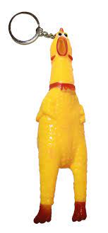 Screaming Rubber Chicken Keychain