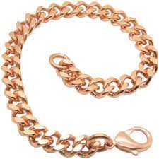Open Links Solid Copper Heavy Mens Link Bracelet