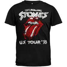 Rolling Stones US Tour 78 Black Tee Shirt