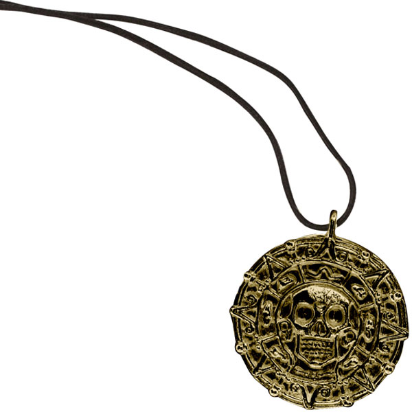 Pirate Medallion Skull Coin Necklace