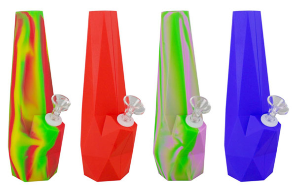 Diamond Silicone Waterpipe - 10" / 14mm F