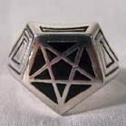 Pentagram Biker Ring