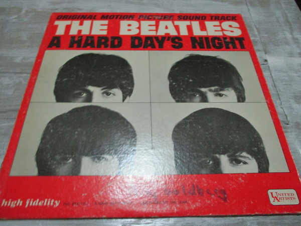 Framed Vintage 1961 The Beatles A Hard Days Night Vinyl Record