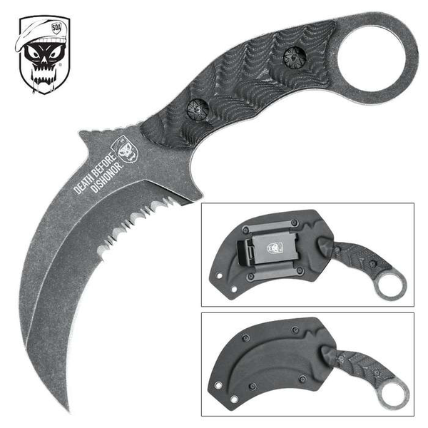 Death Before Dishonor Micarta Karambit