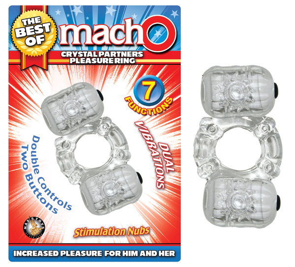 The Best Of Macho Crystal Partners Pleasure Ring-Clear
