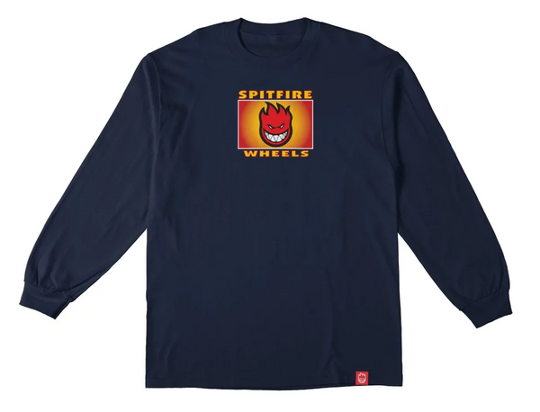 Spitfire - Label Long Sleeve T-Shirt - Navy Blue / Large