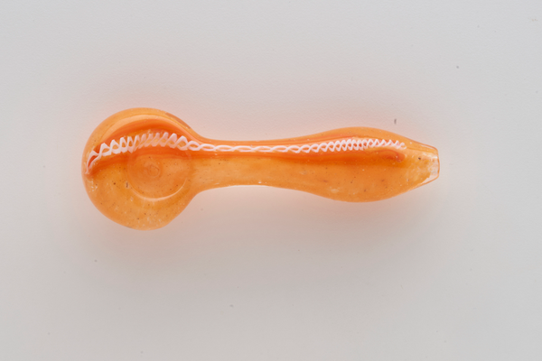Glass Pipe Orange Swirl