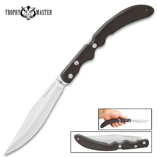 Trophy Master Banana Blade Lockback Pocket Knife - Stainless Steel Blade