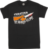Thrasher Scarred Short Sleeve Shirt S-Black