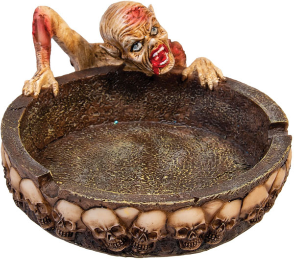 Polyresin Zombie Ashtray - 4"