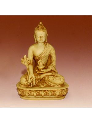 White Figurine Medicine Buddha 5.25