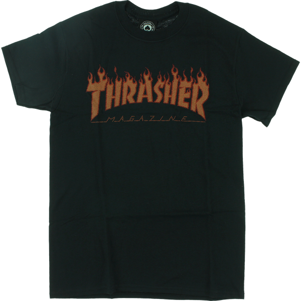 Thrasher Flame HalfTone Logo T-Shirt - LG