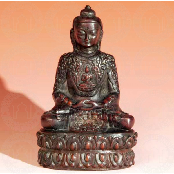 Resin Sitting Buddha Lotus 5"