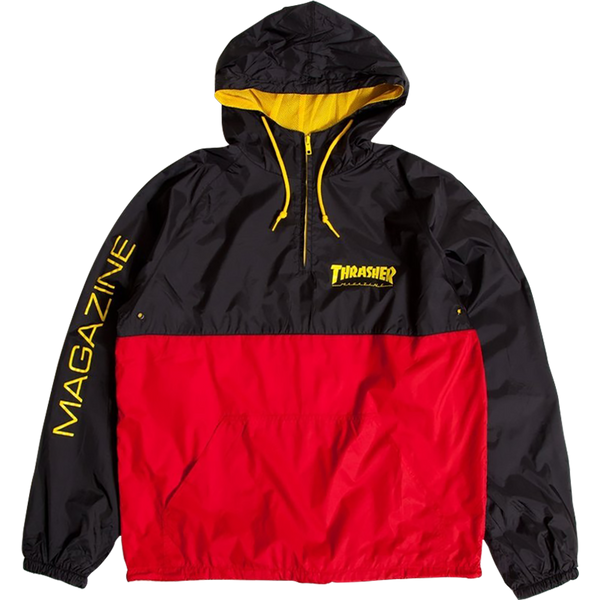 Thrasher Mag Logo Hooded Anorak l-Blk/Red/Yel