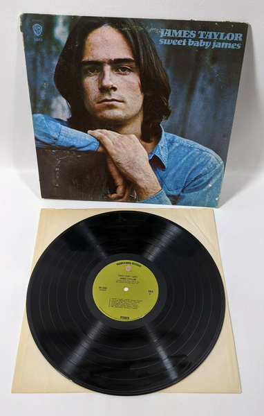 Framed Vintage James Taylor Sweet Baby James Record Vinyl LP 12" Album 1970 Folk