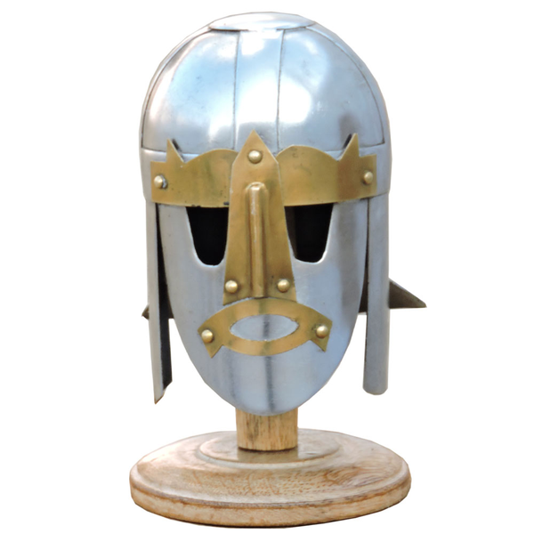 Mini Sutton Hoo Viking Helmet With Display Stand
