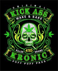 Kronic Kick Ass 420 Marijuana Short Sleeve T-Shirt