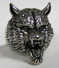 Werewolf Head Wolf Stainless Steel Biker Ring