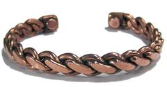 Heavy Pure Copper 38 Gram Braided Magnetic Cuff