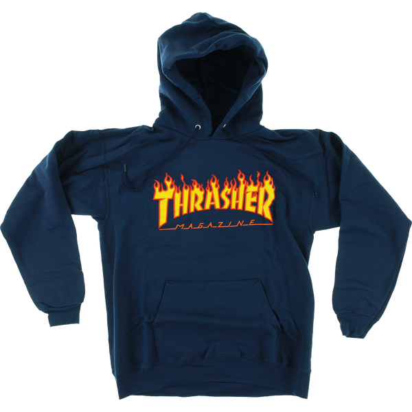 Thrasher Flames Navy Hoodie