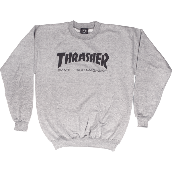 Thrasher Skate Magazine Grey Crew L