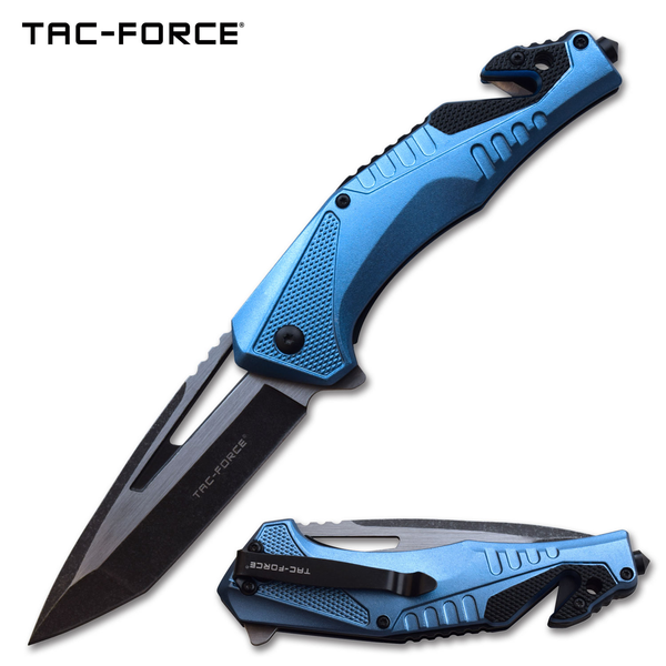 Tac-Force Blue Assisted Steel Knife