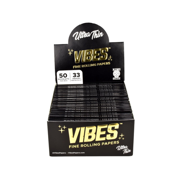 Vibes Rolling Papers - Hemp / Rice / Ultra Thin - Multiple Sizes
