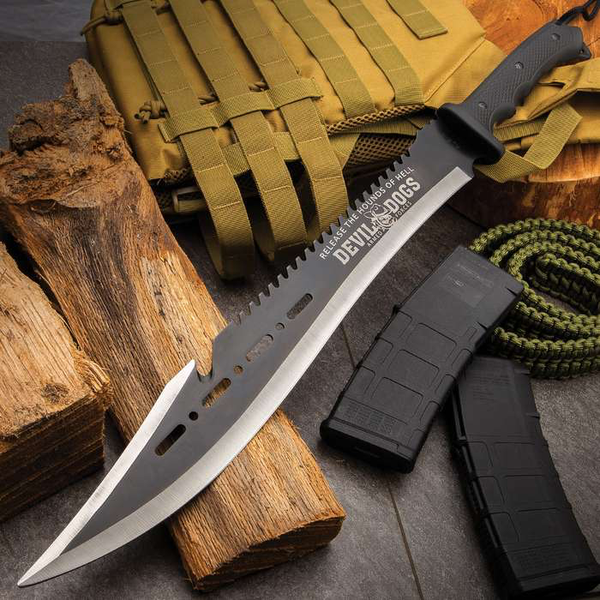 Devil Dogs Armed Forces Machete With Sheath