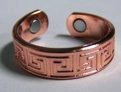 Pure Heavy Copper Style Aztec Magnetic Ring