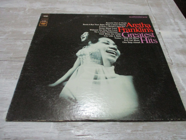 Framed Vintage 1967 Vinyl LP Record Greatest Hits of Aretha Franklin